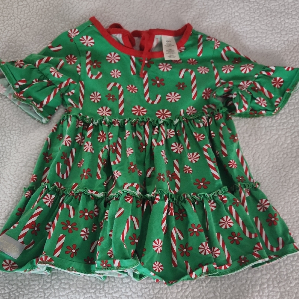Eleanor Rose Christmas candy cane top Size 4